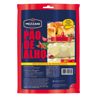 PAO DE ALHO MEZZANI S/REFRIGERACAO 310G PICANTE