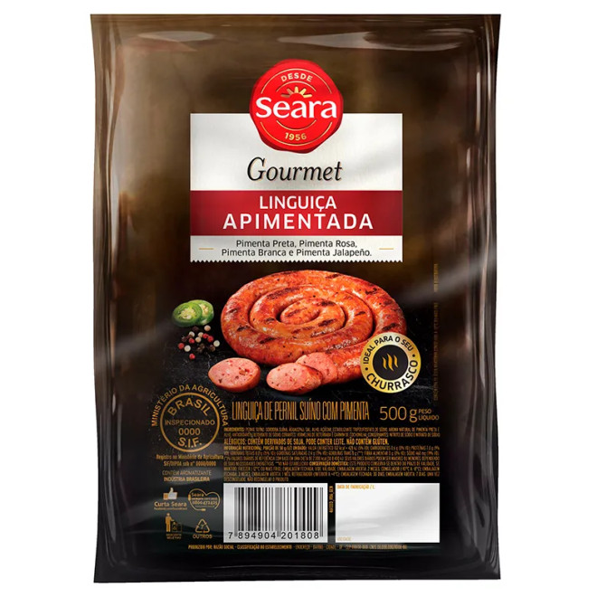 SEARA - LINGUICA PERNIL C/PIMENTA 500G