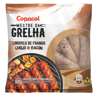 COPACOL - LINGUICA FRANGO 600G QUEIJO BACON