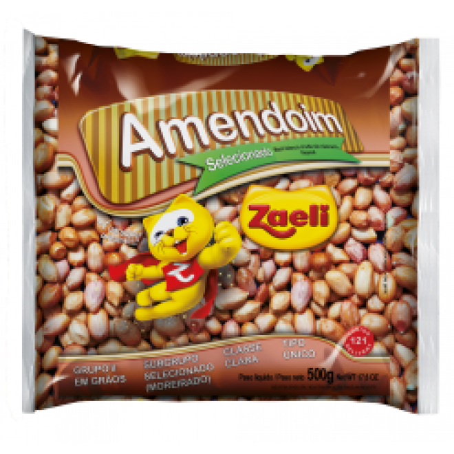 ZAELI AMENDOIM BRANCO 500G