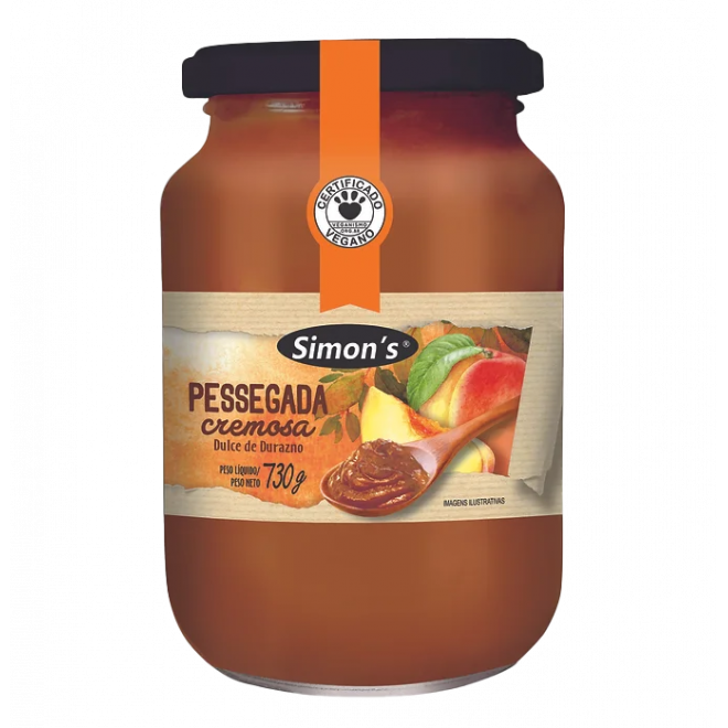 DOCE CREMOSO SIMONS 730G PESSEGADA