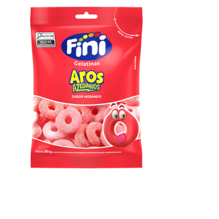 FINI GELATINAS 90G AROS MORANGO
