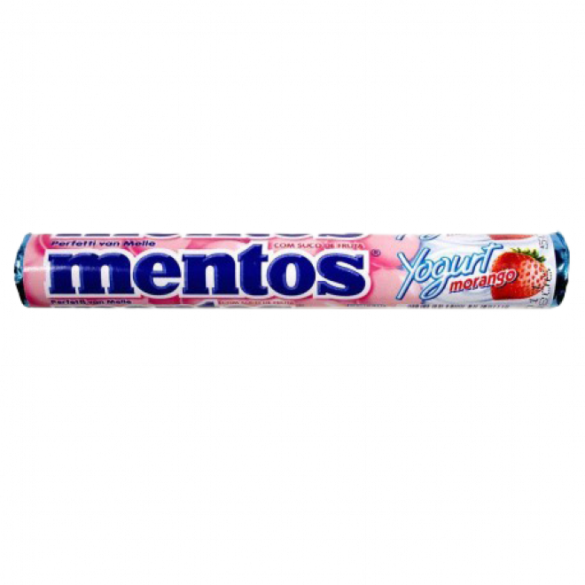 MENTOS STICK 38G UND YOGURT MORANGO