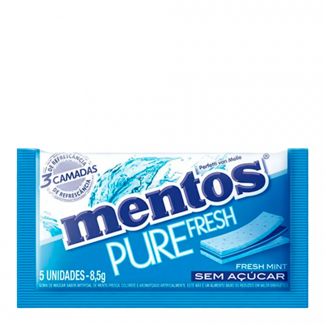 MENTOS PURE 3L SLAB 8,5G FRESH MINT