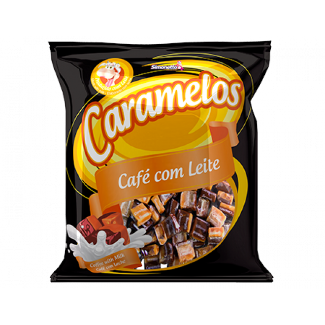 BALA SIMONETTO CARAMELOS 140G CAFE LEITE