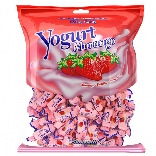BALA SIMONETTO 500G YOGURT MORANGO