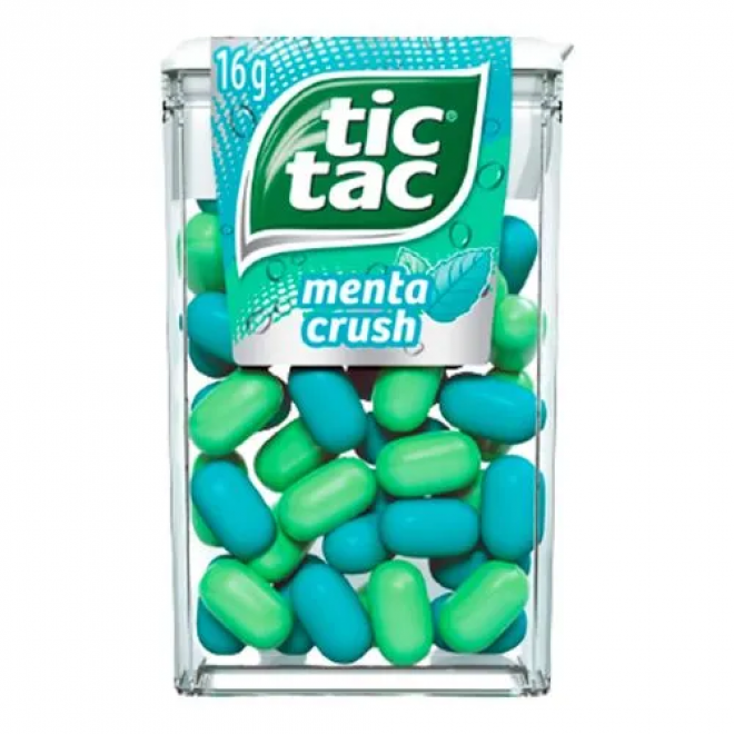 PASTILHA TIC TAC 16G MENTA CRUSH