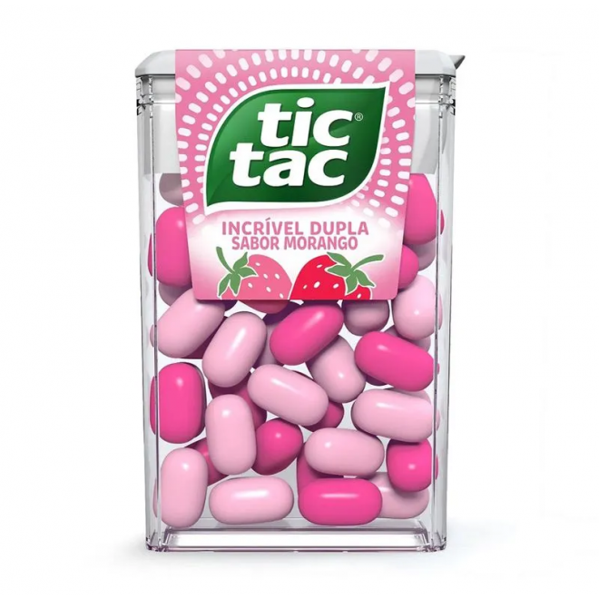 PASTILHA TIC TAC 14,5G MORANGO