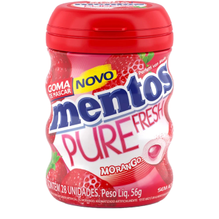 MENTOS PURE FRESH GARRAFA 56G MORANGO
