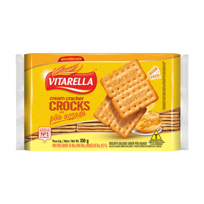 BISC VITARELLA 350G CR CR CROCKS PAO ASSADO