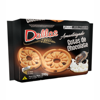 BISC DALLAS AMANTEIGADO 290G GOTAS CHOCOLATE