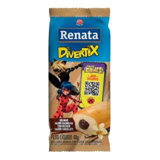 BOLINHO RENATA 40G BAUNILHA CHOCOLATE