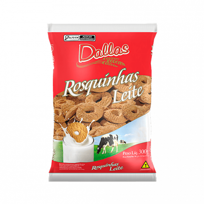 BISC DALLAS ROSQUINHAS 300G LEITE