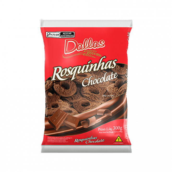 BISC DALLAS ROSQUINHAS 300G CHOCOLATE