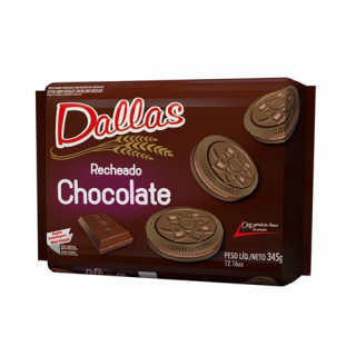 BISC DALLAS RECHEADO 345G CHOCOLATE