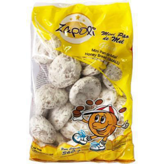 BISC ZAPOLI MINI PAO DE MEL 360G GLACE
