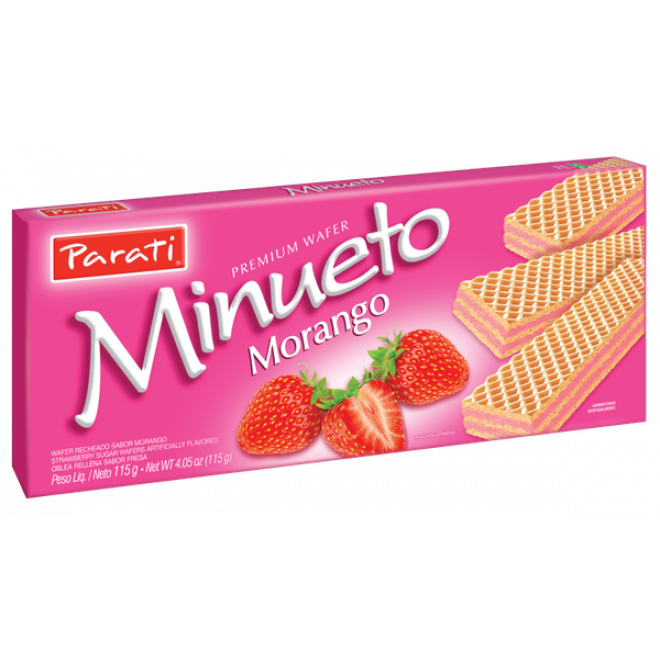 WAFER MINUETO 115G MORANGO
