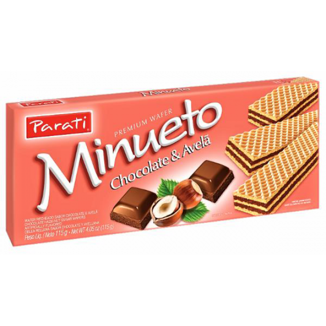 WAFER MINUETO 115G CHOC AVELA