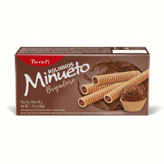 ROLINHO WAFER MINUETO 40G BRIGADEIRO
