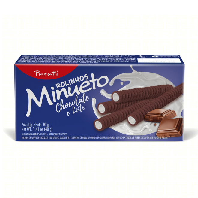 ROLINHO WAFER MINUETO 40G CHOC LEITE