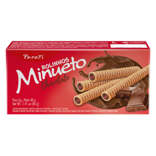 ROLINHO WAFER MINUETO 40G CHOCOLATE
