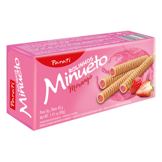 ROLINHO WAFER MINUETO 40G MORANGO