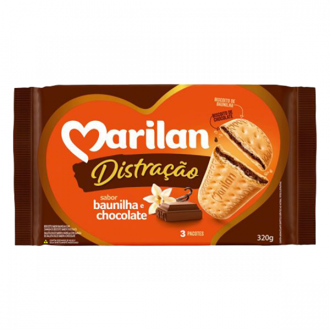 BISC MARILAN DISTRACAO 320G BAUNILHA/CHOC