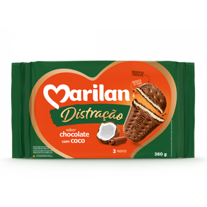 BISC MARILAN DISTRACAO 320G CHOC/ COCO
