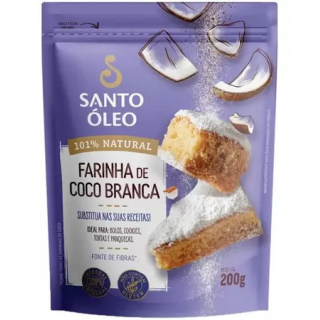 SANTO OLEO FARINHA COCO 200G BRANCA