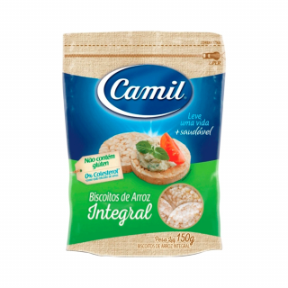 BISCOITO ARROZ CAMIL INTEGRAL 150G TRADICIONAL