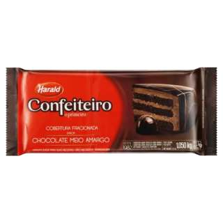 COBERTURA HARALD CONFEITEIRO 1,050KG MEIO AMARGO