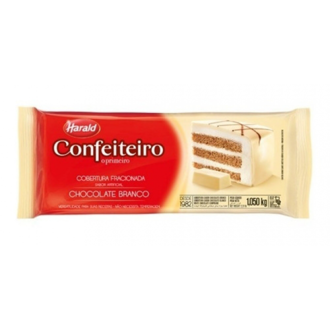 COBERTURA HARALD CONFEITEIRO 1,050KG BRANCO