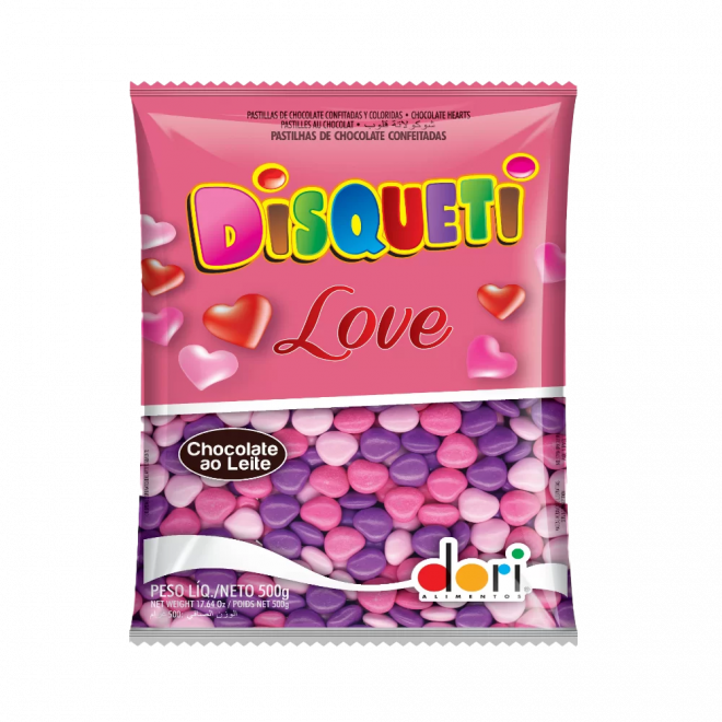 PRODUCAO MIG - CHOC DISQUETI DORI LOVE 500G