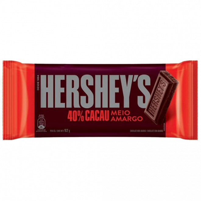 CHOC HERSHEYS BARRA 92G MEIO AMARGO
