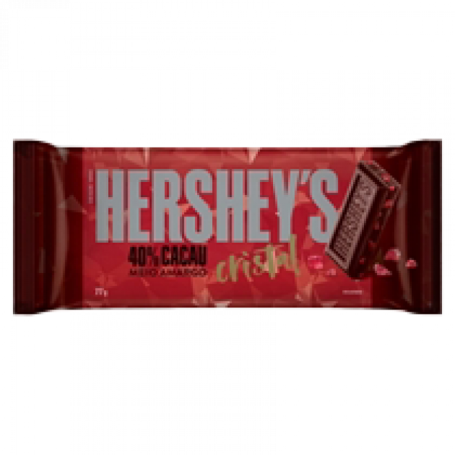 CHOC HERSHEYS BARRA 92G MEIO AMARGO CRISTAL