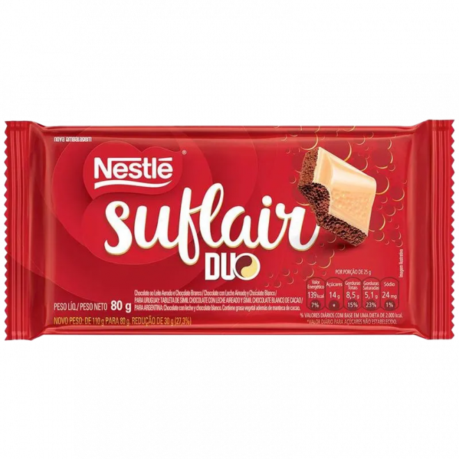 CHOC NESTLE BARRA 80G SUFLAIR DUO