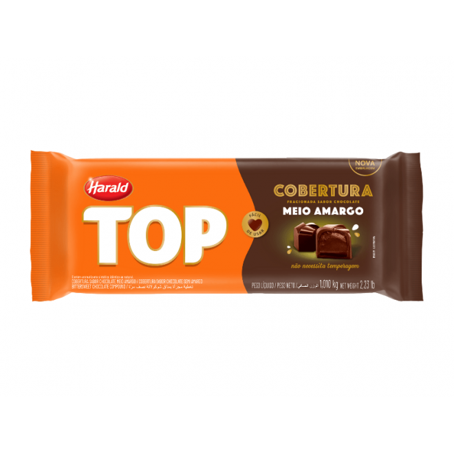 COBERTURA HARALD TOP 1,010KG MEIO AMARGO