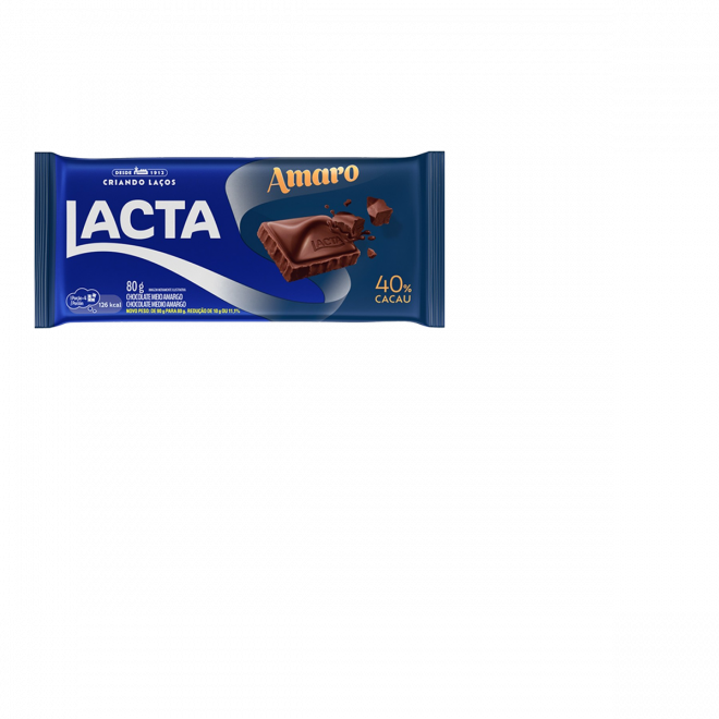 CHOC LACTA 80G AMARO