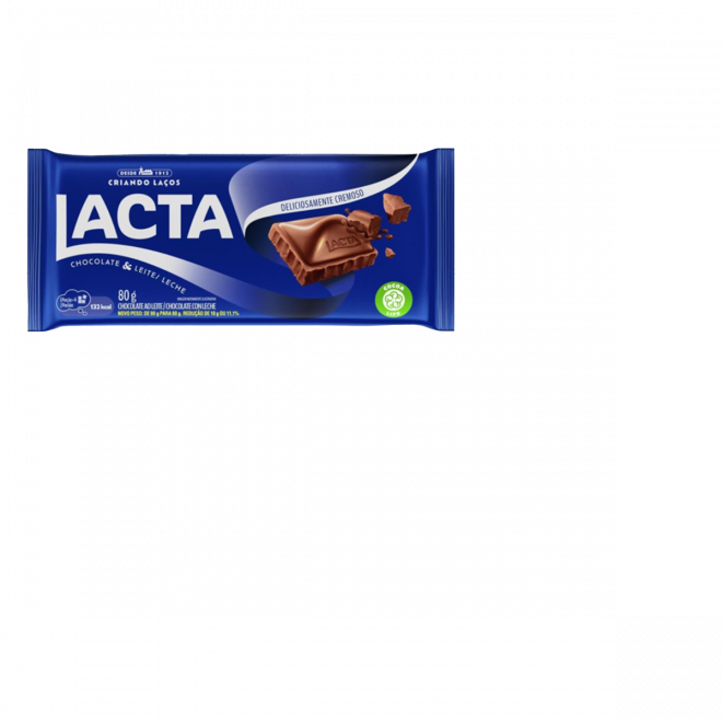 CHOC LACTA 80G AO LEITE