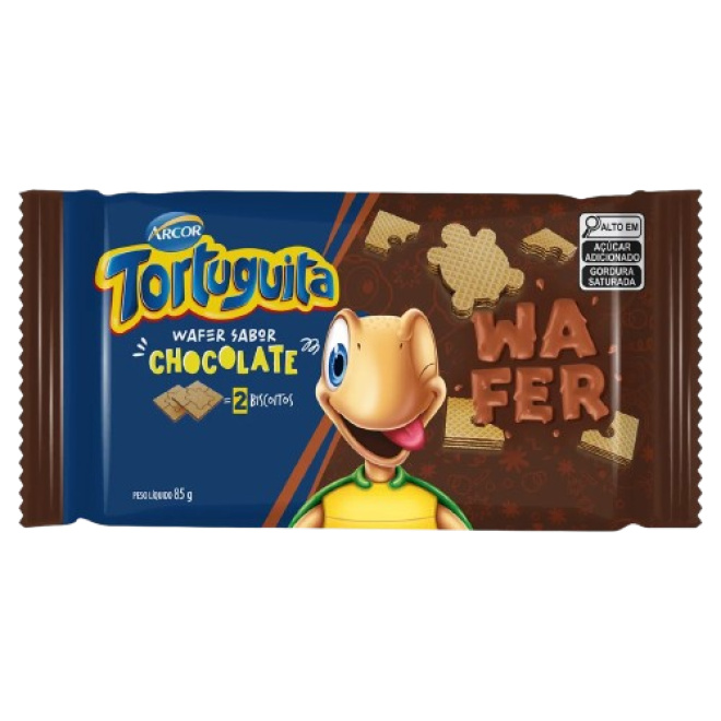 WAFER ARCOR TORTUGUITA 85G CHOCOLATE