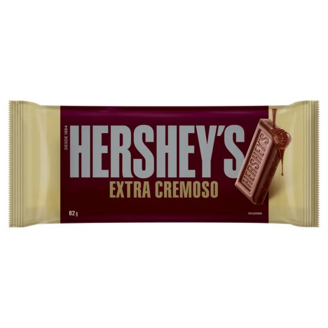 CHOC HERSHEYS BARRA 82G EXTRA CREMOSO