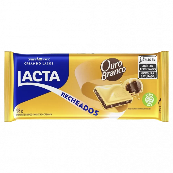 CHOC LACTA 98G OURO BRANCO