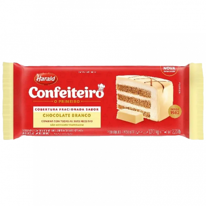 COBERTURA HARALD CONFEITEIRO 1,010KG BRANCO