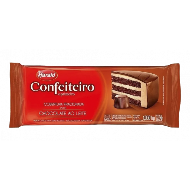 COBERTURA HARALD CONFEITEIRO 1,050KG AO LEITE