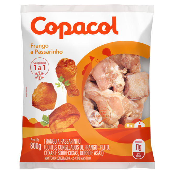 COPACOL - FRANGO PASSARINHO S/TEMPERO 800G IQF