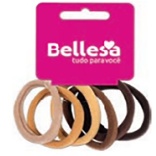 BELLESA ELASTICO MEIA MARROM C/6UN R0741-B