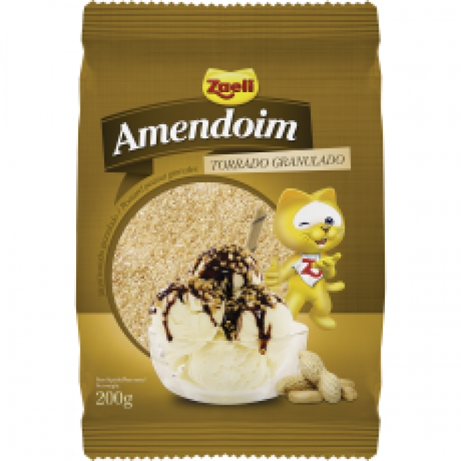 ZAELI AMENDOIM TORRADO GRANULADO 200G