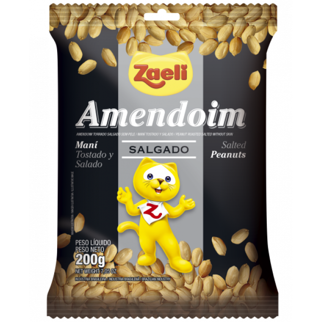 ZAELI AMENDOIM SALGADO 200G