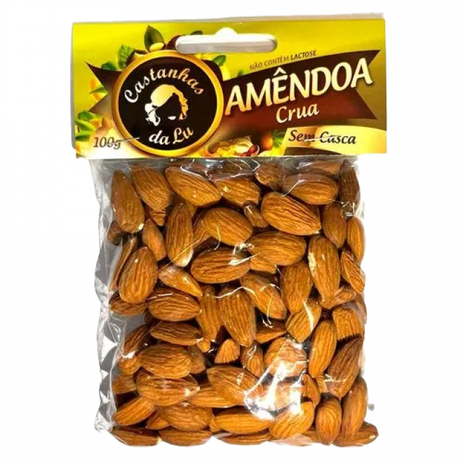 CASTANHAS DA LU AMENDOAS S/CASCA 100G CRUA