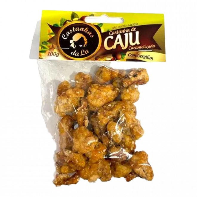 CASTANHAS DA LU CASTANHA CAJU CARAMELIZADA 100G C/GERGELIN